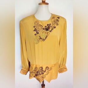 VINTAGE BEAUTIFULLY EMBELLISHED BLOUSE
